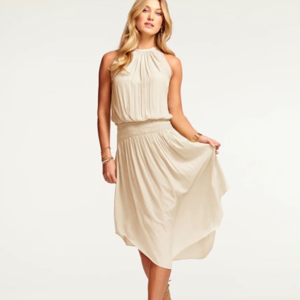 Ramy Brook Audrey Smocked Midi Dress